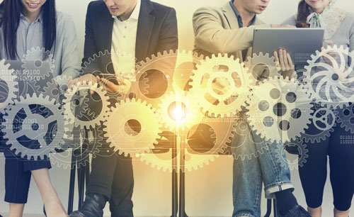 komplex-struktur-funktionsbeschreibung Menschen, die über Technik diskutieren zur Darstellung von Funktionsbeschreibung