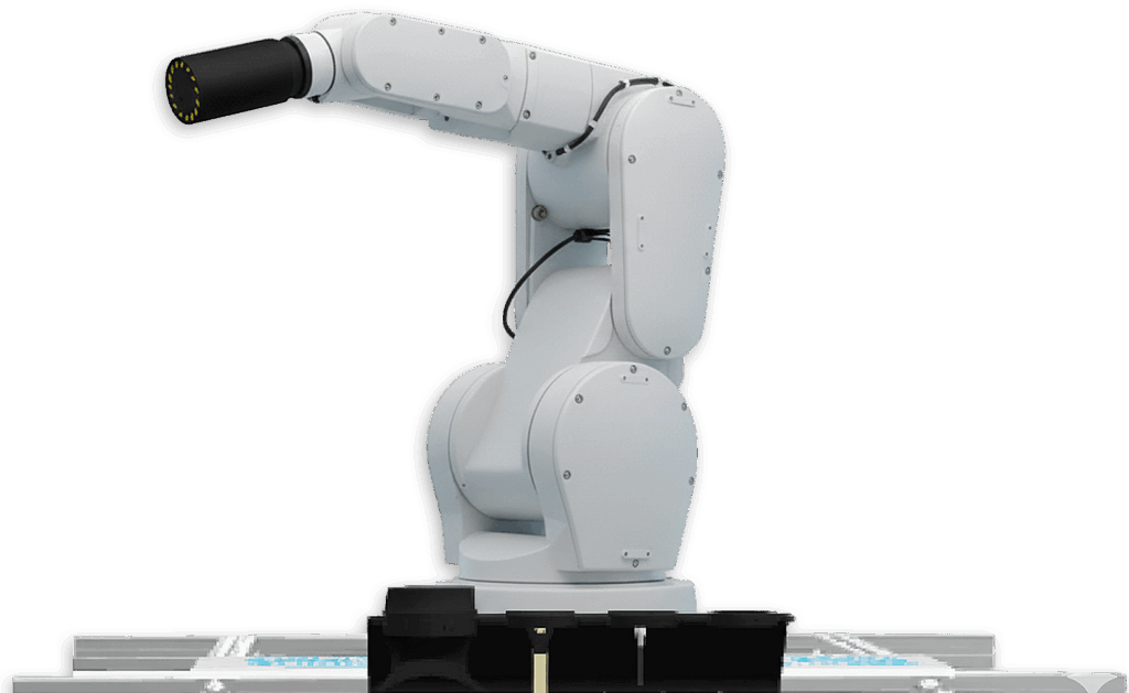 KI-gesteuerte Roboterzelle